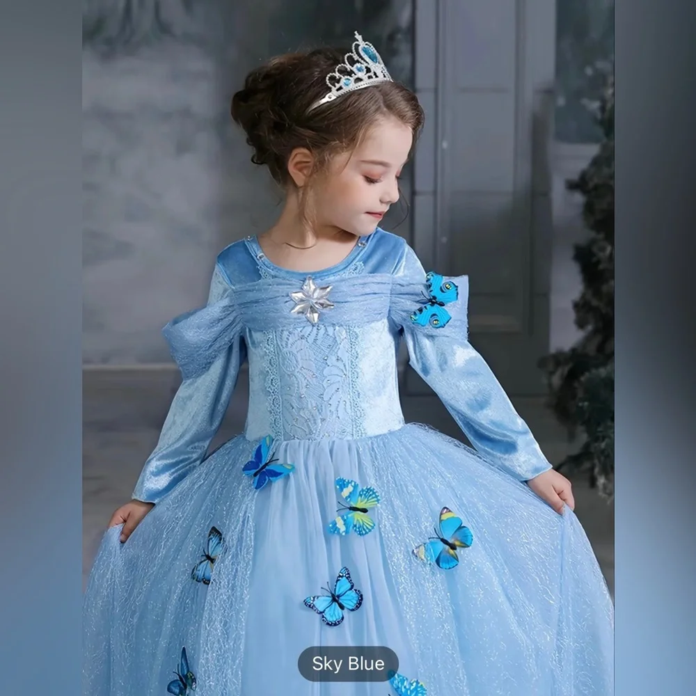 🎉LAST PIECE 🎉 8pcs Girls Butterfly Princess‎ Dress Costume With Accessories